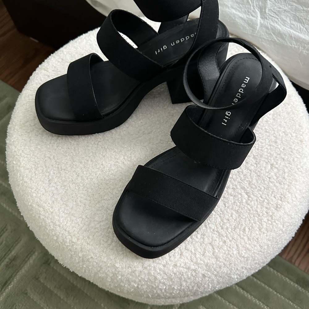 Madden Girl Black Strappy Sandals